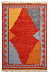 Vintage Hand Woven Area Rug 5’2″ x 7’5″ Traditional Wool Oriental Carpet
