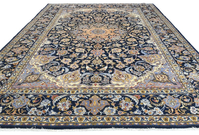 Vintage Hand-Knotted Oriental Rug Medallion Design Extra Large Carpet 10X13 ft gallery