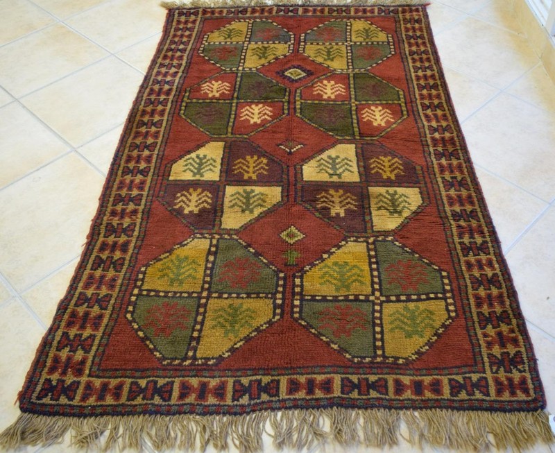 3'9 x 6 Geometric S Antique Tribal Handmade All Wool Rug 4 x 6 Oriental Carpet gallery