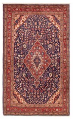 Vintage 4’2″ x 7’1″ Traditional Hand Knotted Vegetable Dye Wool Area Rug
