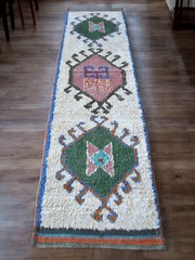 Turkish Runner Rug, Hand Made Rug, Tribal Wool Rug, Ethnic Runner Rug 3 x 11 ft