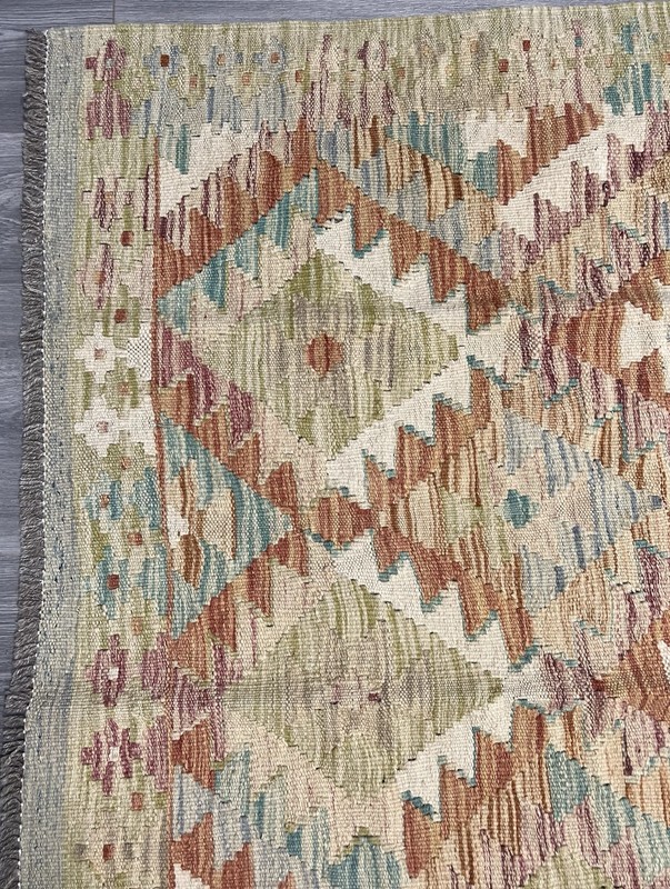 Vintage Kilim Traditional Hand Made Oriental Wool Kilim 4ft11inx3ft 145cmx99cm gallery