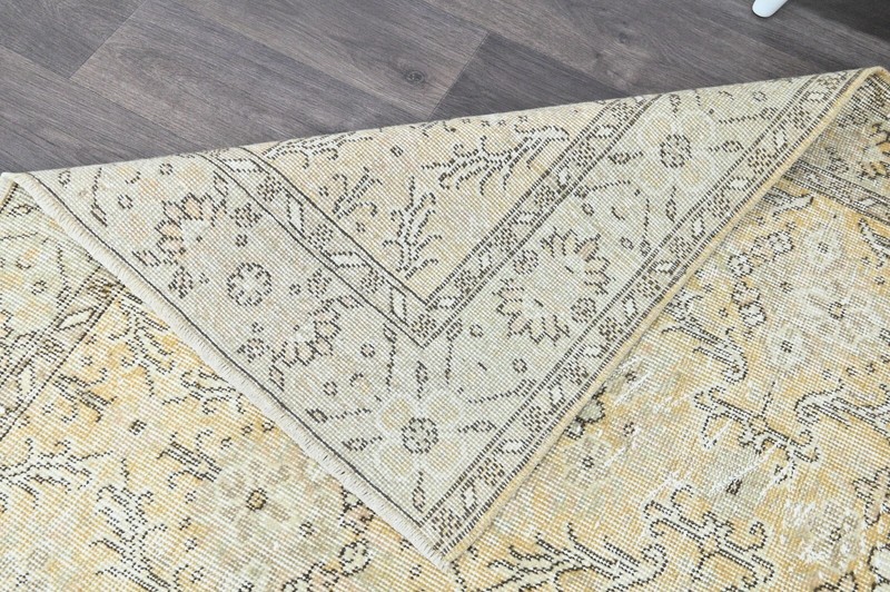 Oushak Turkish Vintage Rug 5x8 Kilim Rug Anatolian Handmade Boho Decor ORANGE gallery