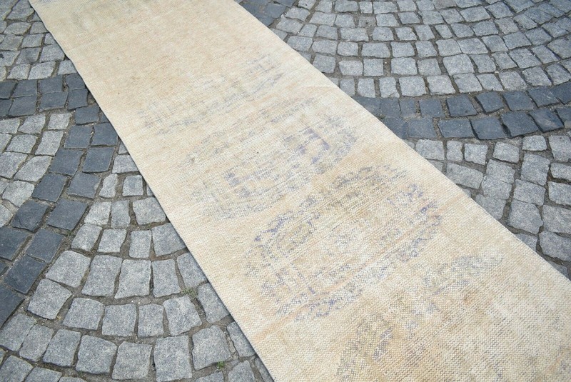Turkish Oushak Rug 2'8 x 10'0 ft. Vintage Anatolian Kilim Corridor Hallway Rug gallery