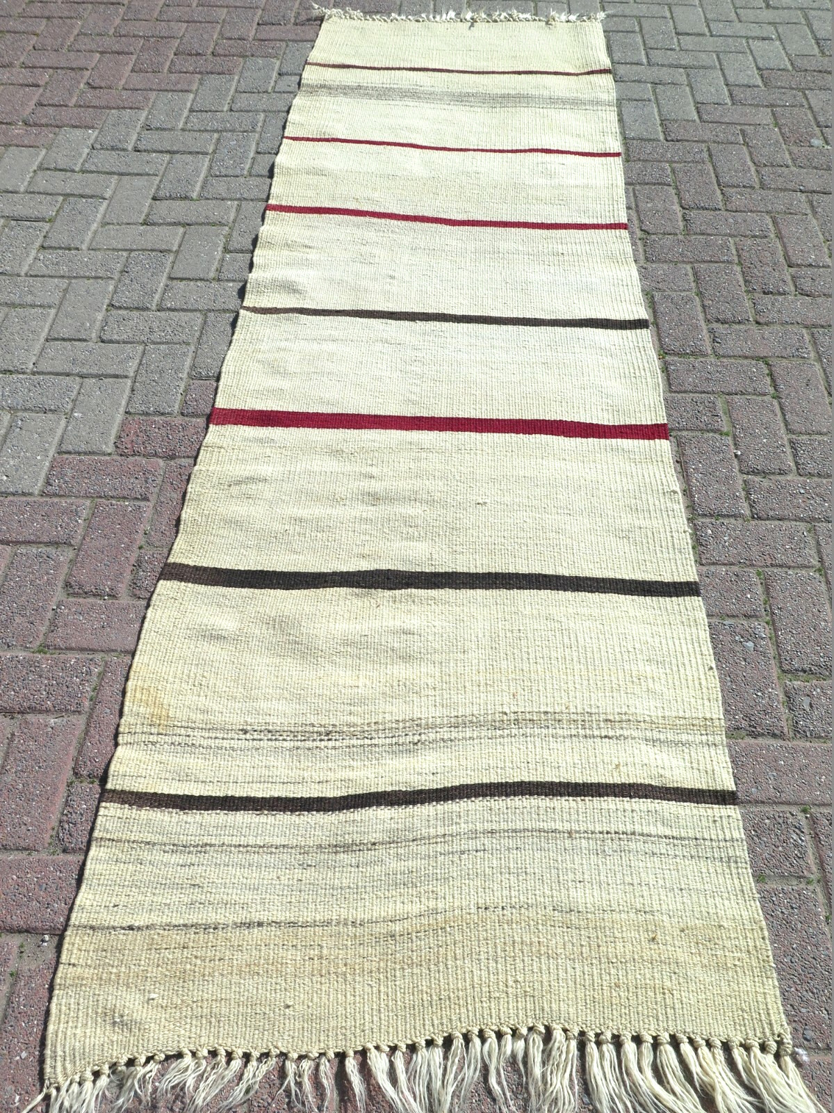 Turkish Kilim Runner, Handmade Rugs Corridor Carpet, Stairs Aisle Long 32"X105" gallery