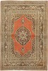 Antique Handwoven Oriental Area Rug 4'2" x 5'11" e24248 gallery