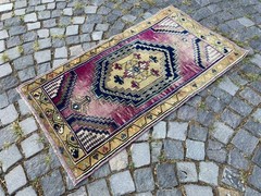 Wool rug, Area rug, Vintage rug, Turkish rug, Bohemian rug 2,3 x 4,3 ft