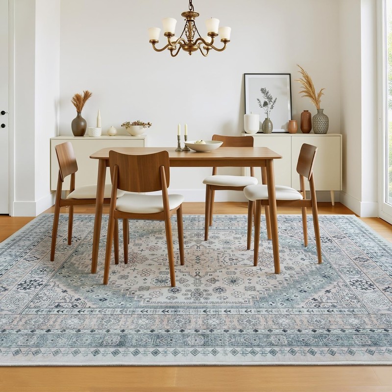 6x9 Washable Area Rugs, Large Living Room Rug, Vintage Boho Carpet, Non Slip ... gallery