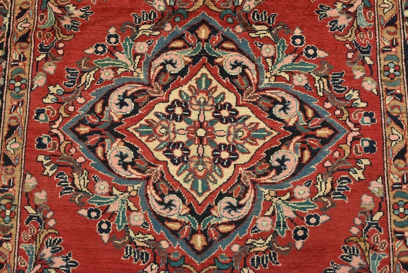 Vintage Oriental Rug 5'4'' x 7'9'' Red Wool Traditional Hand-Knotted Carpet gallery