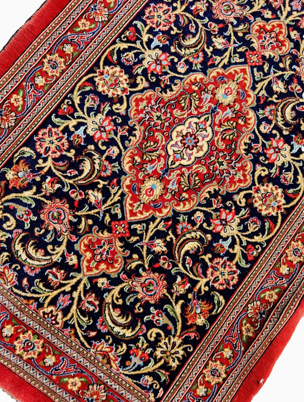 2'8"X13'4" NEW FINE HAND-KNOTTED PERSAN TABRIZI QOUM VINTAGE WOOL RED RUG RUNNER gallery