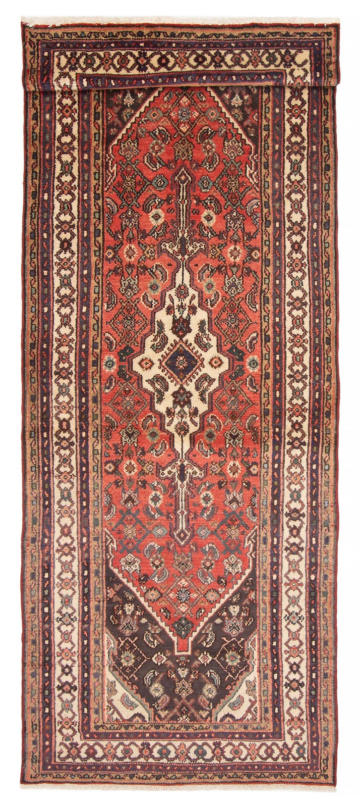 3'5" x 9'8" Vintage Hand-knotted Runner Rug Traditional Oriental Wool Carpet gallery
