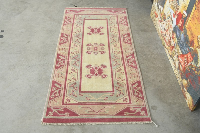 2x5 Turkish Area Rug Hand-Knotted Vintage Neutral Wool Rug Oushak Carpet,836 gallery