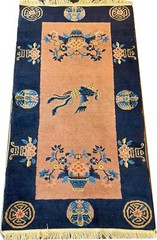 An Antique 3′ x 6′ Art Deco Chinese Rug Circa 1920