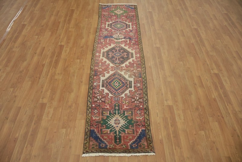 Vibrant Geometric Runner Rug 2x9 Handmade Wool Traditional Carpet for Hallway gallery