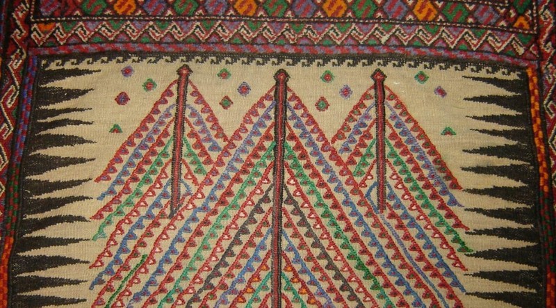 Antique Oriental Runner Rug Karajeh Vegetable Dye Hand Knotted 100% Wool 101x31. gallery