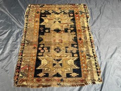 COLLECTORS’ ITEM Antique Above 100 Years Old Beautiful Star Kazak Caucasian Rug