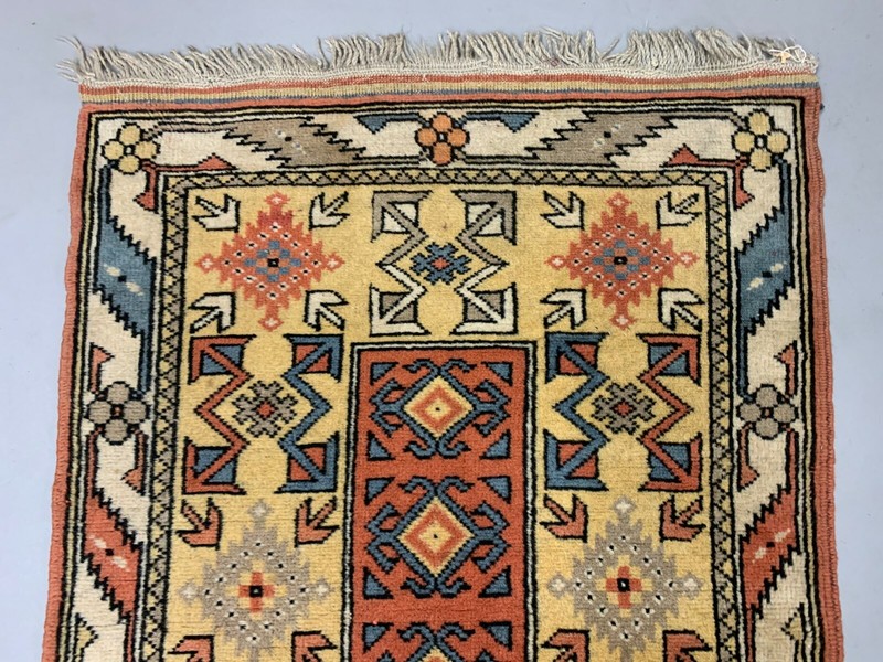 Vintage Turkish Runner 290x83 cm Milas Rug, Terracotta Red, Green, Beige gallery