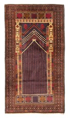 Vintage Hand-Knotted Area Rug 2’9″ x 4’11” Traditional Oriental Wool Carpet