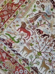 8 x10 VINTAGE ANTIQUE DESIGN INDO CAUCASIAN SERAPI HERIZ TREE of LIFE Animal