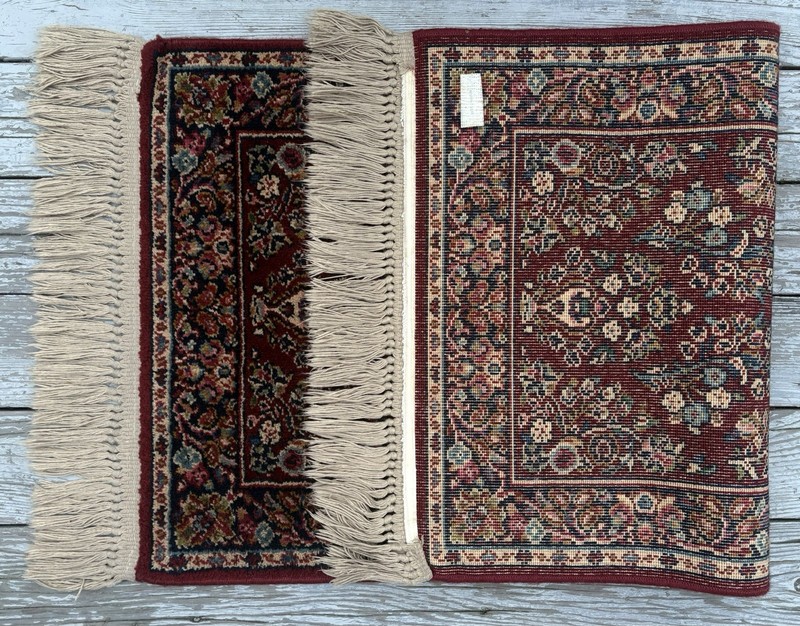 Rare VTG Karastan Red Sarouk #785 Wool Rug 2.2x 4 Permanently Mothproof USA Made gallery