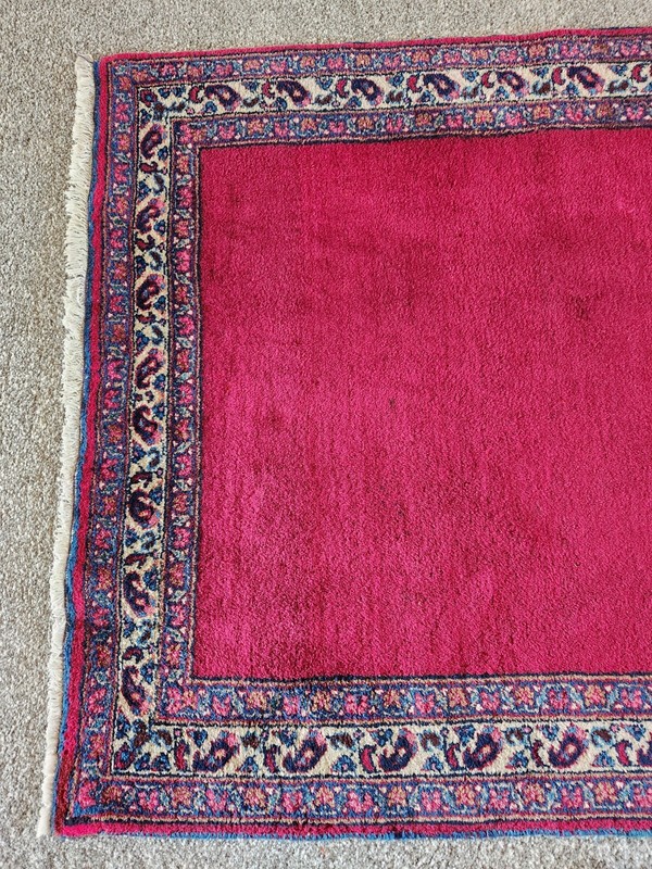 Antique 1930s Khorasson Rug, Cranberry Red, 43" x 69" gallery