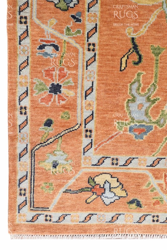 Traditional Oriental Rug with Geometric Border 8x10 ft gallery