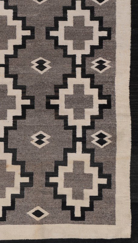 Vintage Gray Navajo Hand Knotted Rug 3'4 X 5'4 E25349 gallery