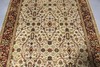Oriental Neutral Turkish 5' 6" x 7' 10" Cream Handmade Area Rug gallery