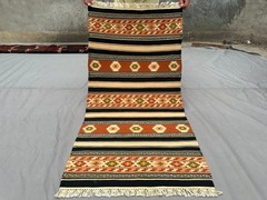 2’4×4’6 ft Hand-Woven Turkish Kilim Rug Boho Geometric Accent Rug, Moss Rug