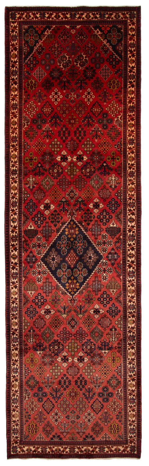 3'8" x 12'8" Vintage Hand-knotted Runner Rug Traditional Oriental Wool Carpet gallery