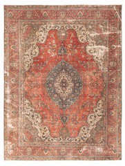 Vintage Hand-Knotted Area Rug 9’7″ x 12’6″ Traditional Wool Carpet
