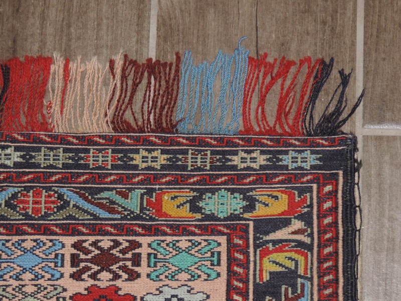 2x4ft. Handwoven Caucasian Kilim Sumak Wool Saddlebag gallery