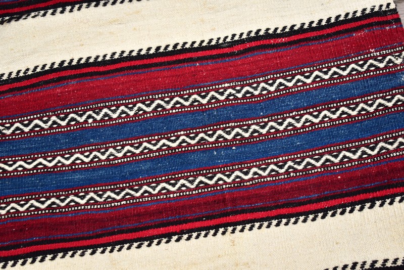 Turkish Kilim 24''x41'' Handwoven Gaziantep Mini Cicim Kilim 63x105cm Chair Rug gallery
