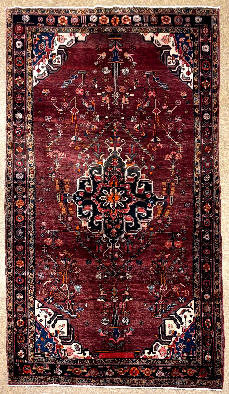 Vintage Nahavand Hand Knotted Wool Tribal Hall Runner 5x11 Red Oriental Area Rug gallery