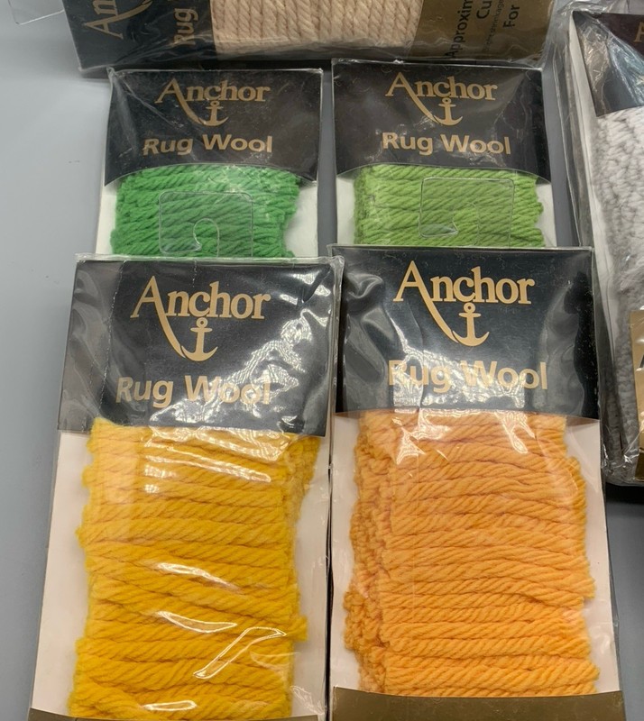 NEW Vintage Lot of Anchor Rug Wool Pieces, HTF 16 X 160 Pieces, Multi-Color gallery