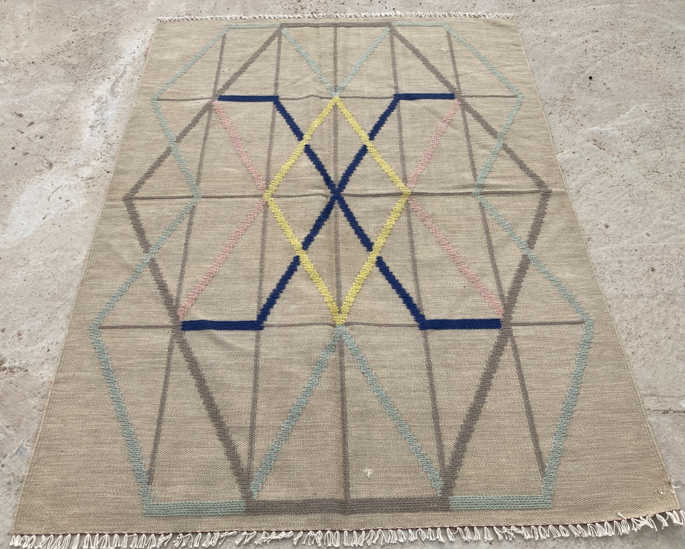 Vintage Handmade Traditional Beautiful IKEA Kilim Floor Rug Carpet 176x126 cm