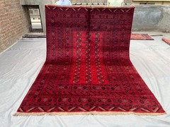 Turkmen Bukhara Hand-Knotted Rare Rug | 6’11×9’7 ft | Traditional Wool Area Rug