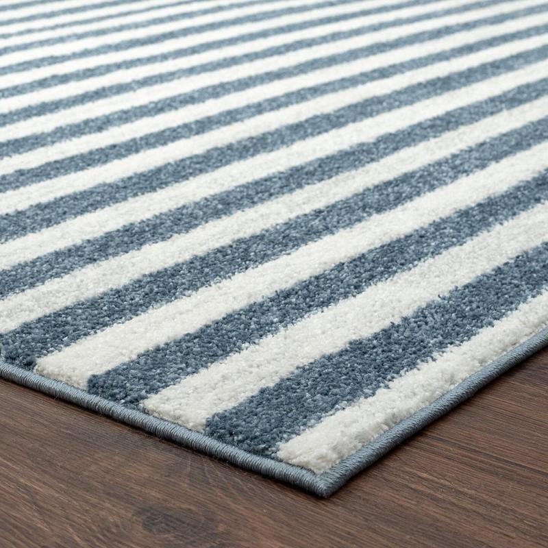 Moroccan Area Rugs Blue Striped Modern Living Room Carpet Quality Large Carpet gallery