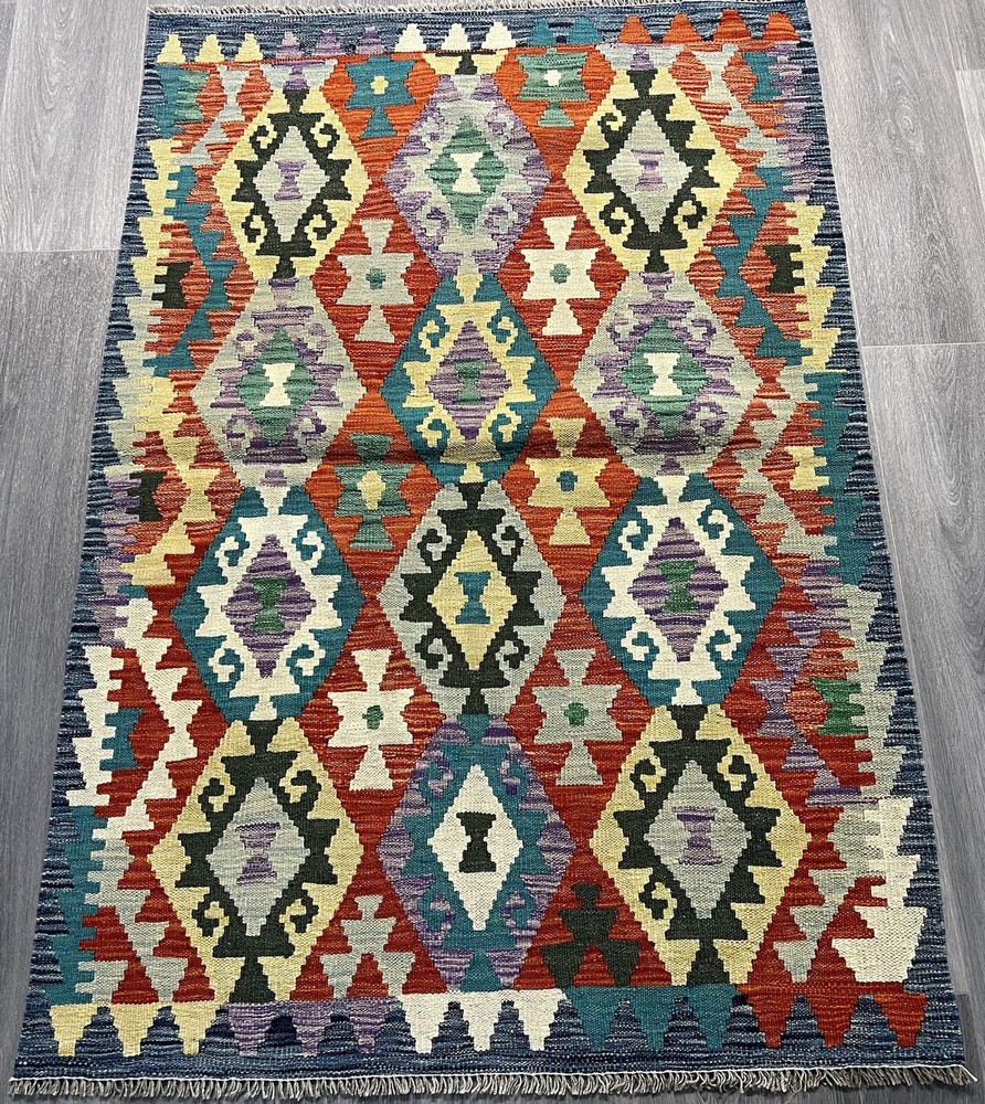 Vintage Kilim Traditional Hand Made Oriental Wool Kilim 5ftx3.2ft 150cmx100cm