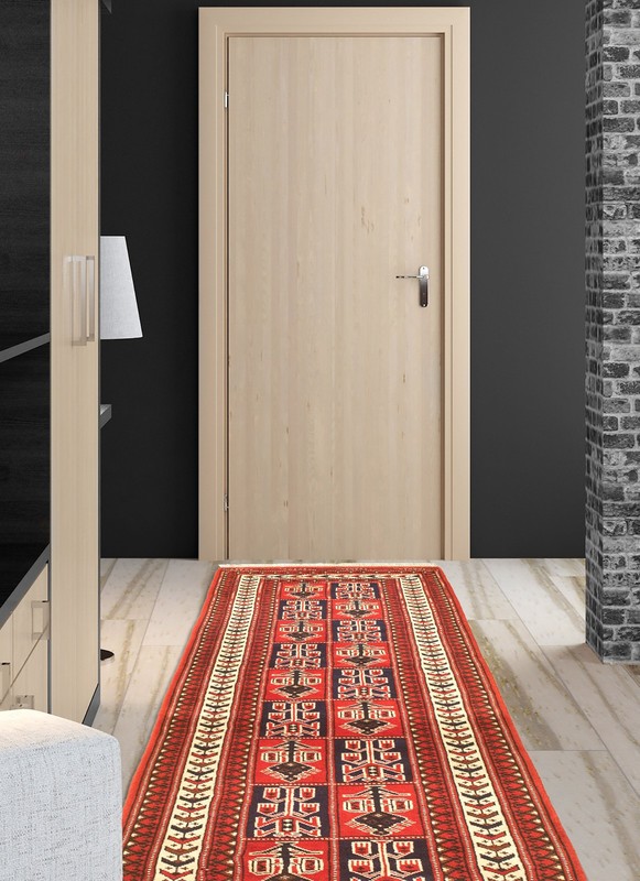 Vintage Hand-knotted Runner Rug 2'8" x 9'3" Traditional Oriental Wool Carpet gallery