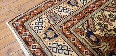 Stunning Cr1930-1939s Antique Wool Pile Natural Dye Hereke Rug 6’4″×9’4″