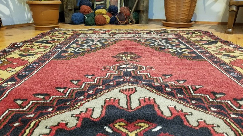 Antique 1900-1939's Natural Dye Tribal Rug 4'2" × 9' gallery