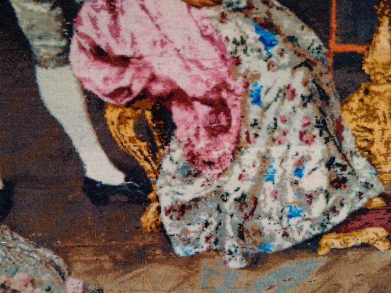 GENUINE TABRIZZ PICTORIAL TABLEAU RUG gallery