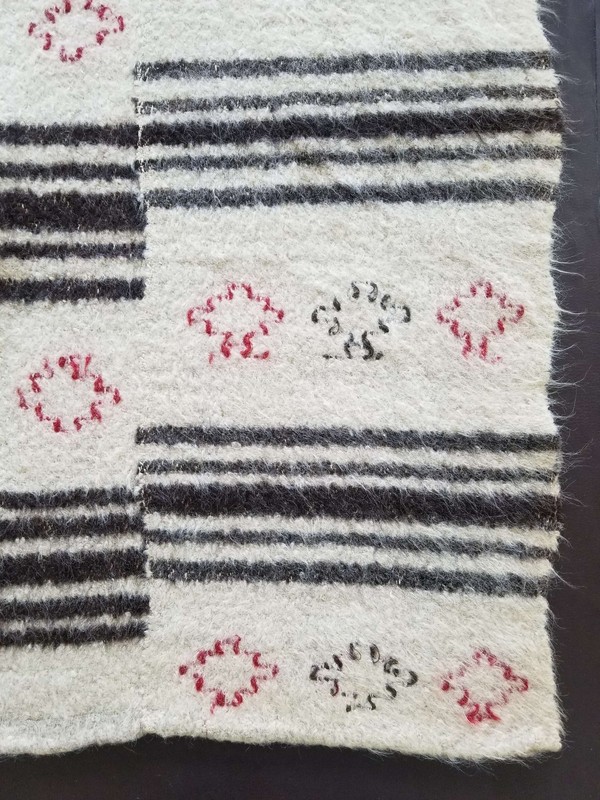 Fine Vintage Traditional Hand Made Oriental Wool Black White Kilim 256x148cms gallery