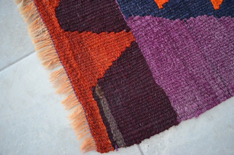 Antique Rug, Turkish Kilim Rug, Handmade Rug Colorful Area Rug Vege Dyes, 6 x 7 gallery