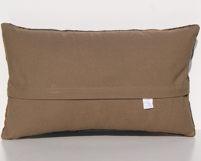 DESIGNER PILLOW COVER TURKISH WOOL RECTANGLE HAND WOVEN KILIM AREA RUGS 20"x12" gallery