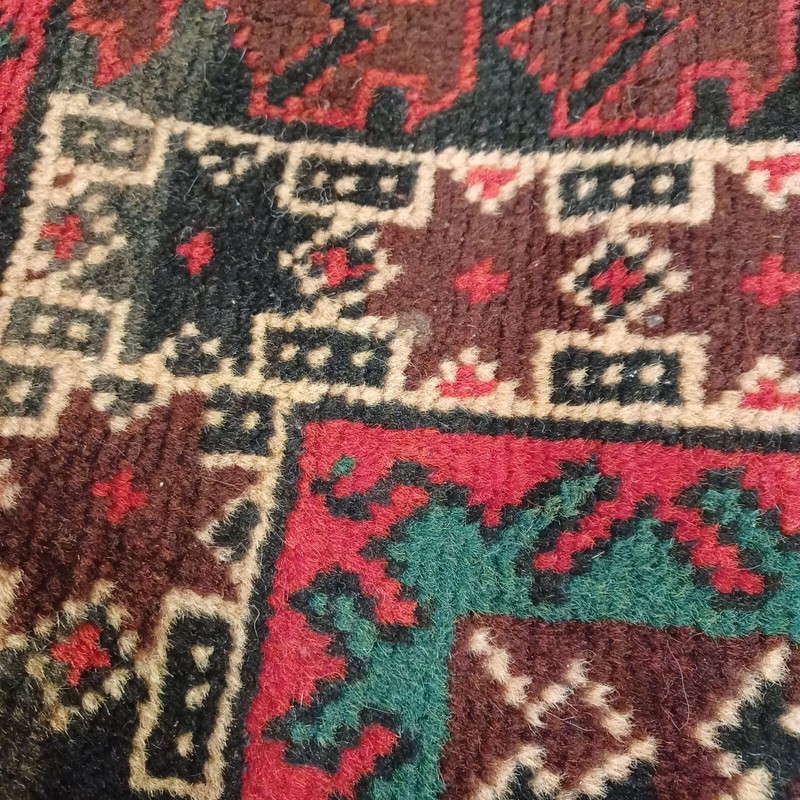 Circa 1950's Turkish Wool Prayer Rug Wool Hand Knotted 60" x 32.5" BEAUTIFUL gallery