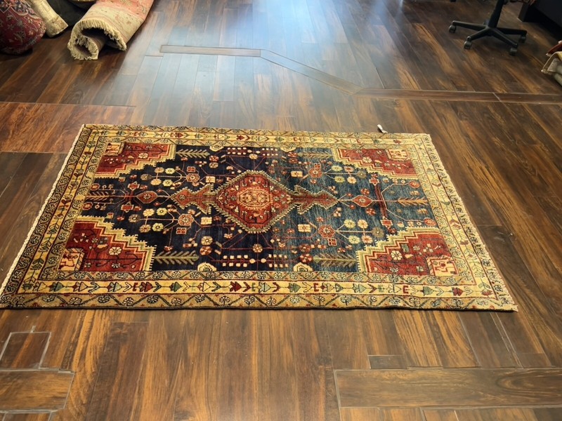 S.Antique Hand Knotted Vintage Village Tribal Geometric Area Rug 4’2”x6’4”,3019 gallery