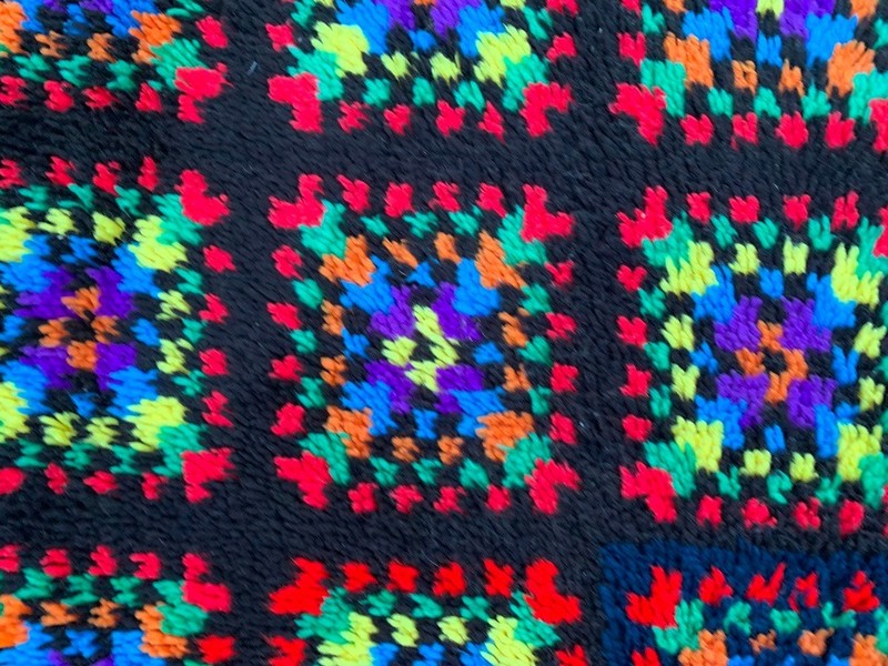 Vintage Swedish Scandinavian: Long-Pile Rya Rug, Mid-Century Carpet (3x5 ft.) gallery
