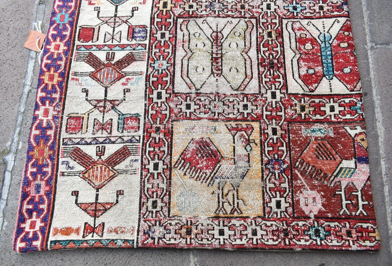Turkish Silk Kilim Pillow Cover Rug 22''x24'' Decorative Handmade Cushion Cover gallery
